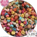 Round Golden Alphabet Letter Beads Dark Multicolor Background For Jewelry Making, Bracelet Making Accessories Buy Online in Pakistan at SAMS SUPPLIES in Wholesale Prices