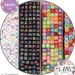 Square Custom Alphabet Letters From A to Z  Letter Beads For Jewelry Making, Bracelet Making Accessories Buy Online in Pakistan at SAMS SUPPLIES in Wholesale Prices