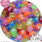 Round White Alphabet Letter Beads Transparent Multicolor Background For Jewelry Making, Bracelet Making Accessories Buy Online in Pakistan at SAMS SUPPLIES in Wholesale Prices