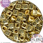 Square Black Alphabet Letter Beads Golden Background For Jewelry Making, Bracelet Making Accessories Buy Online in Pakistan at SAMS SUPPLIES in Wholesale Prices